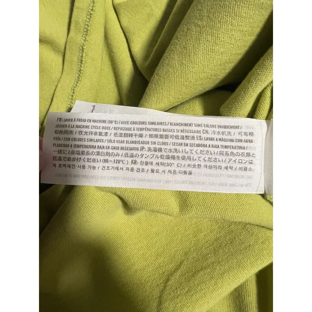 Abercrombie & Fitch Women's Oversized Crop T Shirt Lime Green Boxy Tee SZ XL